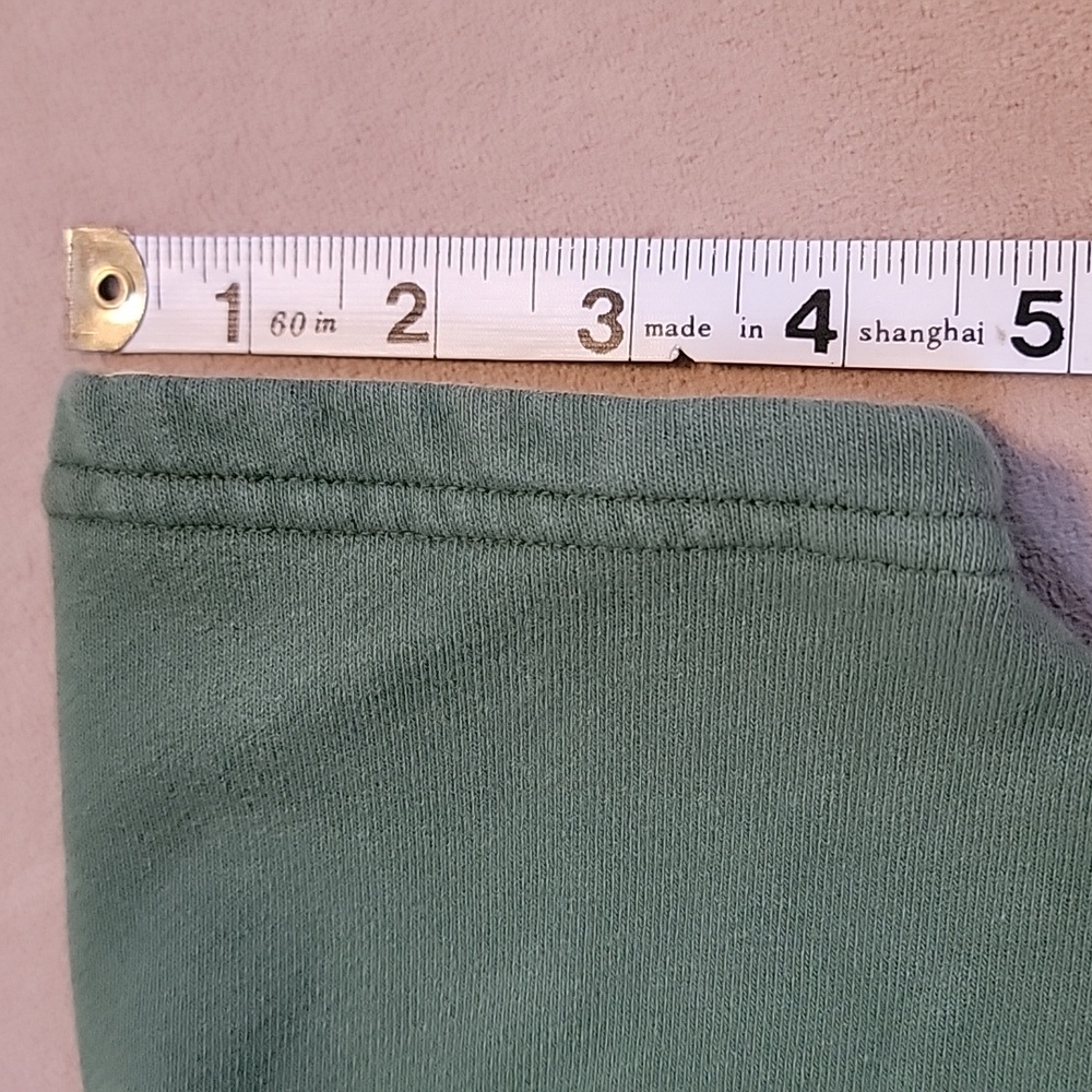 Vintage Raw Hem Boys Lie Green Hooded Batwing Full Zip Jacket One Size EUC - Picture 9 of 11